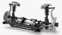 MacPherson Front Suspension Assembly with Steering 3D model
