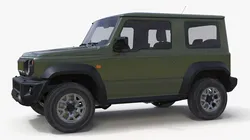 Modern Three Door SUV Green Simplified 3D model