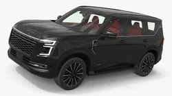 Panoramic Roof Utility Crossover Black Simplified 3D model
