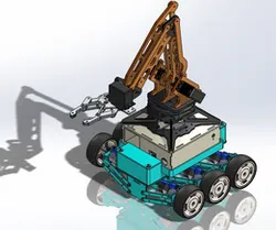 RC car with Robotic Arm and suspension Damper system