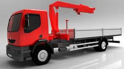 Renault Midlum truck and hydraulic manipulator Hiab 288-EP-2Duo