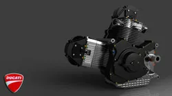 Rendering for Ducati V2 engine