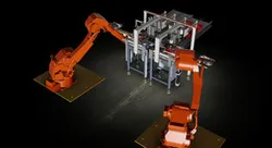 Rendering of a Robot assembly cell
