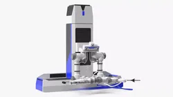 Robotic Fueling Arm Station Industrial Blue 3D model