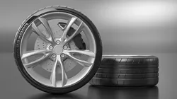 Sport Car Wheel with Grey Caliper 3D model