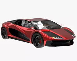Sports Car Low-poly 3D model
