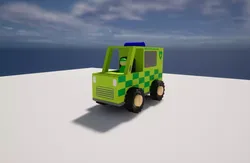 Toy Ambulance Low Poly Low-poly 3D model