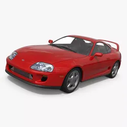 Toyota Supra Mk4 Turbo Coupe Red 3D model