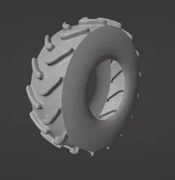 Treaded Tyre 3D model