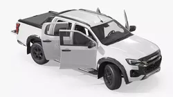 Urban Isuzu Pickup Truck White Rigged for Maya 3D model