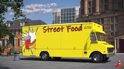 Urban Street Food Stand Truck Simplified 3D model
