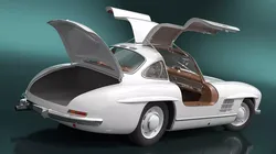 Vintage Collector Sports Car White 3D model