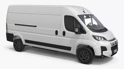 White Fiat Ducato 2025 Medium Van 3D model