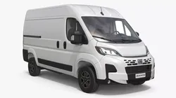 White Fiat Ducato Small Van 2025 3D model