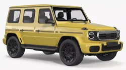 Yellow Luxury Electric Off Road SUV Simplified 3D model