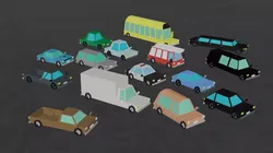 CARS low poly  Low-poly 3D model
