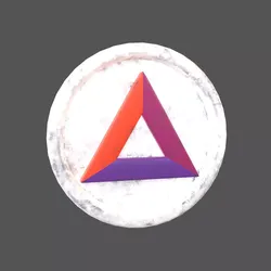 Cartoon Basic Attention Token v1 004 Low-poly 3D model