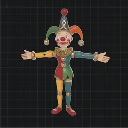Colorful Clown 3D Model – Cartoon Character Toy