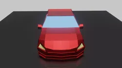 common car Low-poly 3D model