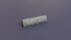 Damaged Concrete Curbs - PBR Textured Low-Poly 3D Asset Low-poly 3D model