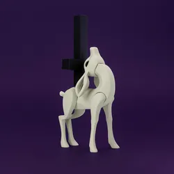 Deer Crux Cervus Minimalist Ornament Decoration toy