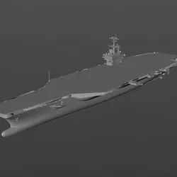 Digital model of the USS H.W. Bush CVN-77 aircraft carrier