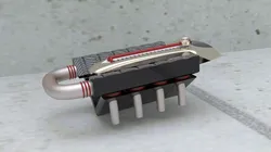 Engine V8 Simple model 3D model