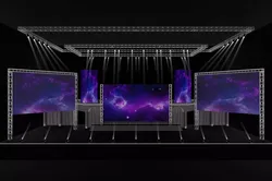 Event Stage  Low-poly 3D model