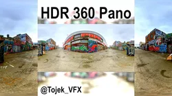 HDR 360 Panorama DTLA Graffiti Alley Cloudy 041 3D model