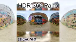 HDR 360 Panorama Small Alley DTLA Graffiti set 81 3D model