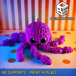 Keychain - Articulated Knitted Octopus