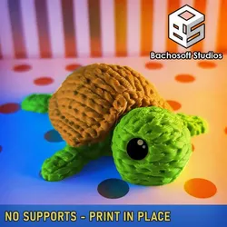 Keychain - Articulated Knitted Turtle