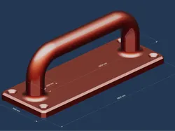 Manija de panel 180x65mm PETG Maciza - Modelo de impresión 3D gratuito