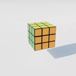 Rubiks cube Low-poly 3D model