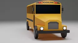 school bus Low-poly 3D model