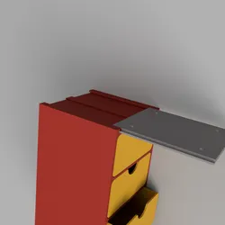 Screw drawer shelf