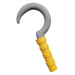 Sickle Icon Low-poly 3D model
