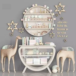 toys and furniture for kids Low-poly 3D model