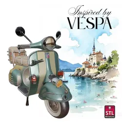 Vintage Vespa  3d printing STL File - 1950s Style Scooter 3D print model