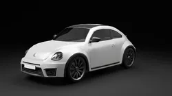 Volkswagen Beetle lowpoly Low-poly 3D model