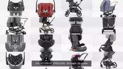 COLLECTION OF STROLLERS - 40 models 3D Model Pack