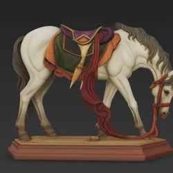Dhu al-Janah: Majestic 3D Desktop Stand of Imam Hussain's Legendary Horse