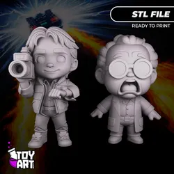 Doc Brown & Marty McFly - Back to the Future STL Figures