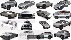 Electric cars 3D Model Pack