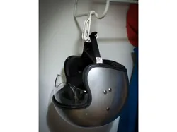 Helmet hook, topologically optimized