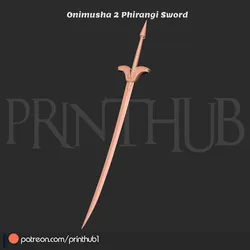 Onimusha 2 – Phirangi Sword – 3D Printable Cosplay Prop STL