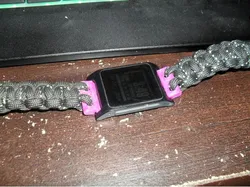 pebble watch paracord link (two holes)