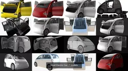 Small Electric Car 3D Model Pack