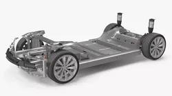 Tesla Model X Skateboard Chassis 3D model