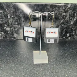 3D Printable Retro Floppy Disk Earrings